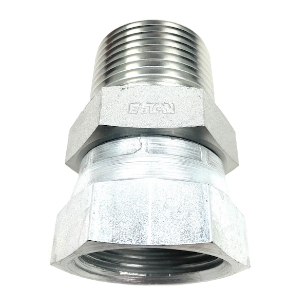Eaton Fitting, Connector, Steel, Female Pipe Swivel To Male Pipe Ref Sae No. 140130 1-11-1/2 Npsm Nut 9205X16X16 - main
